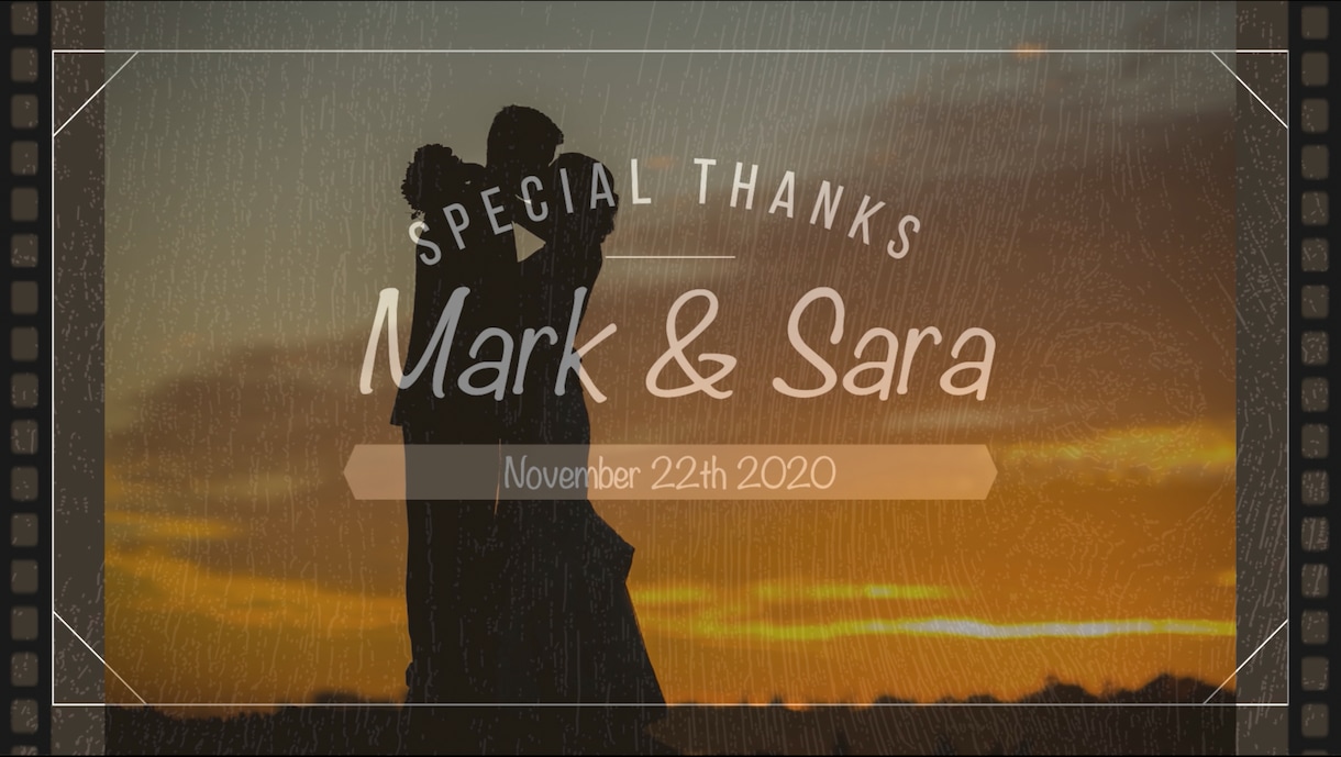 レトロ風♪結婚式プロフィールムービーを製作します レトロなフィルム映画風のおしゃれなムービーで会場を飾ります！ イメージ10