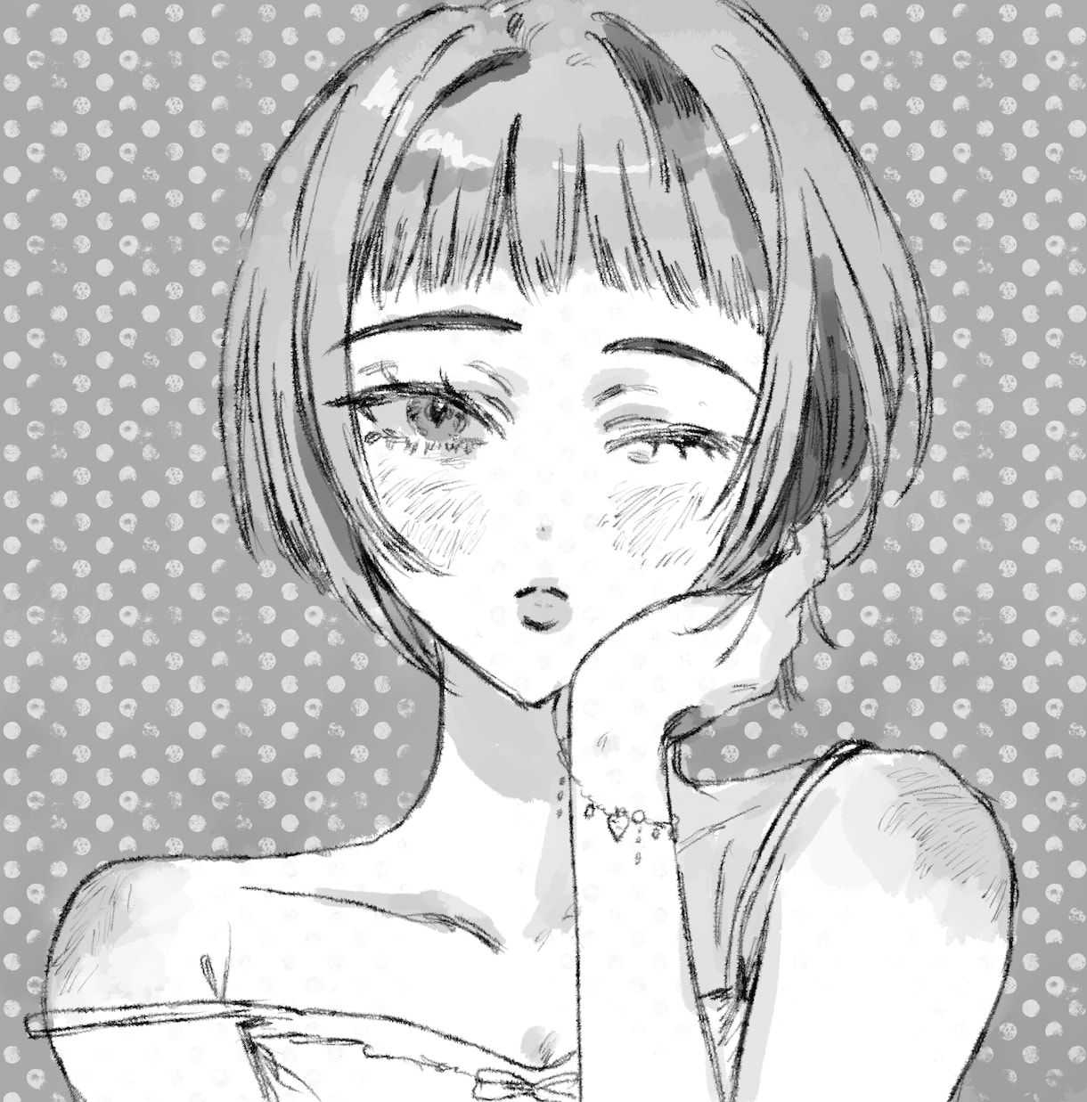 雰囲気のある魅力的なSNSアイコン描きます SNS用の可愛いアイコンを描きます♩♩♩ イメージ1