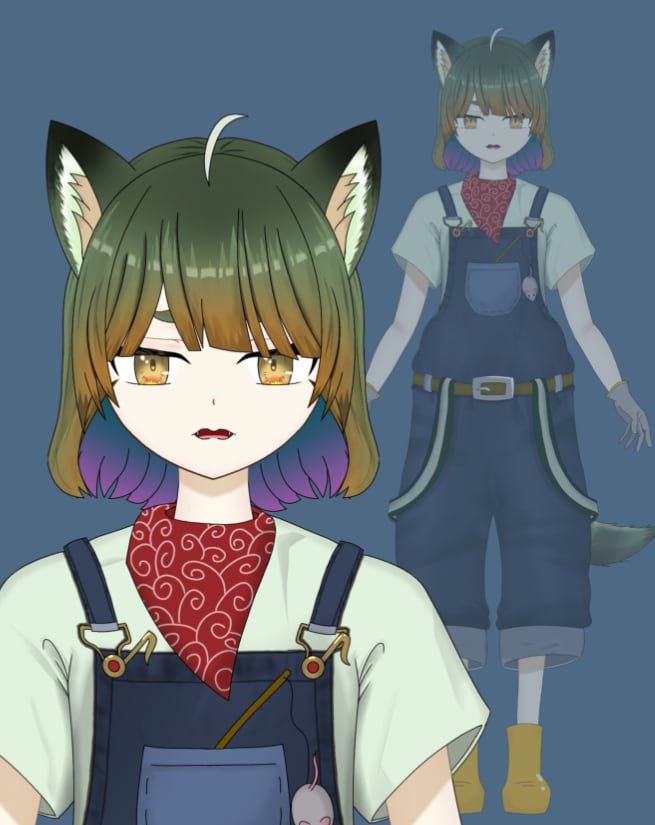 汎用モデル：モデリング済みのモデル販売しますます 猫モチーフ　中性の子　すぐに活用可能！ イメージ3