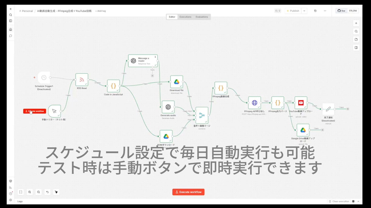 YouTube全自動投稿！AI動画生成販売します コードゼロ・月額ほぼ0円｜動くまで伴走サポート付き イメージ2