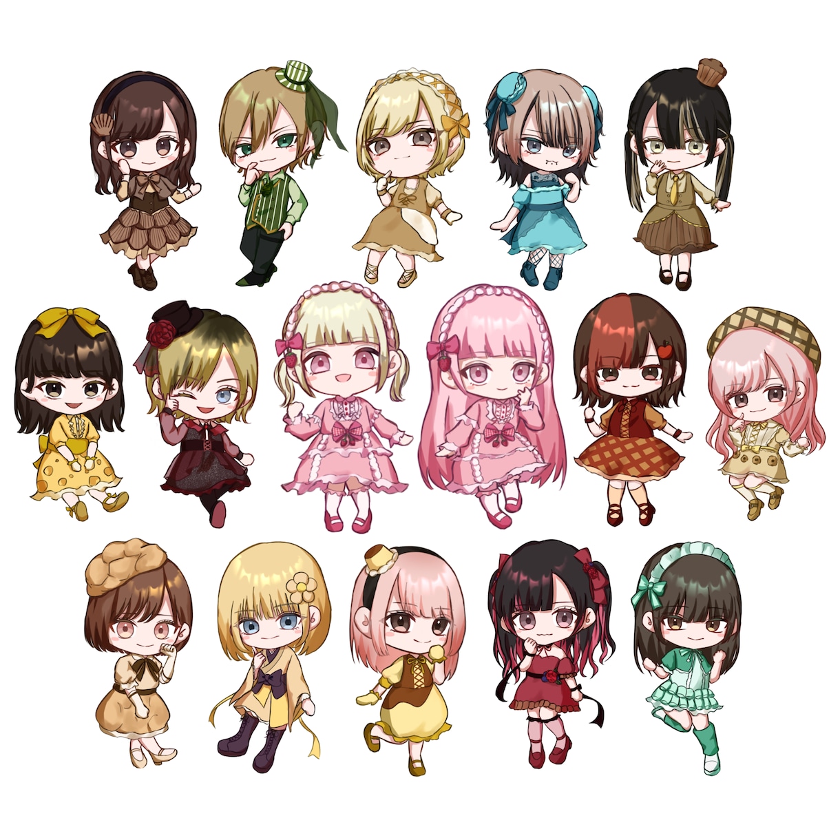 商用利用可！可愛いデフォルメイラスト描きます 表情差分なども！グッズ制作や動画内イラストにも使用可能 イメージ2
