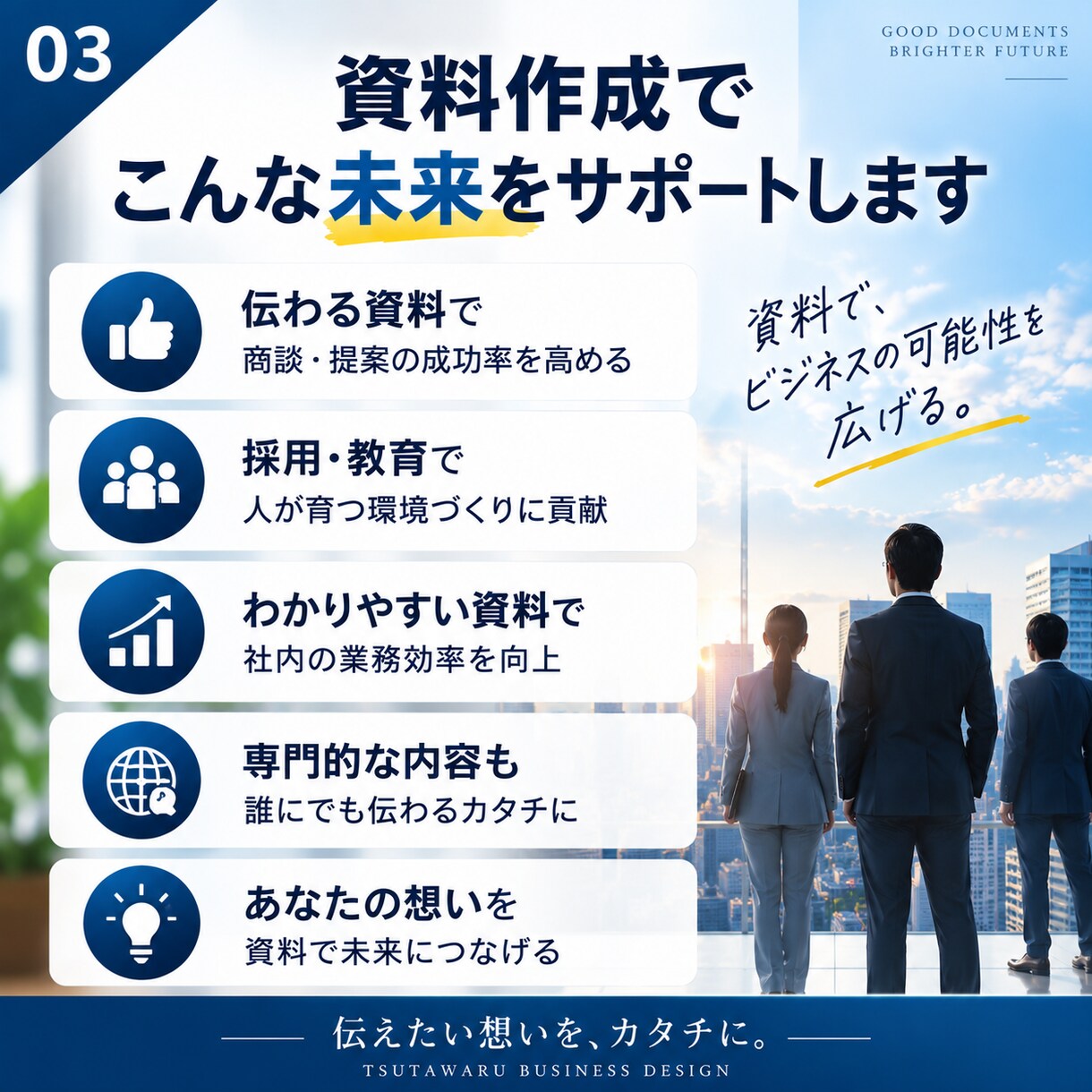 メモ・写真・既存資料から、伝わる営業資料を作ります 資料の内容がまとまっていなくてもOK イメージ3