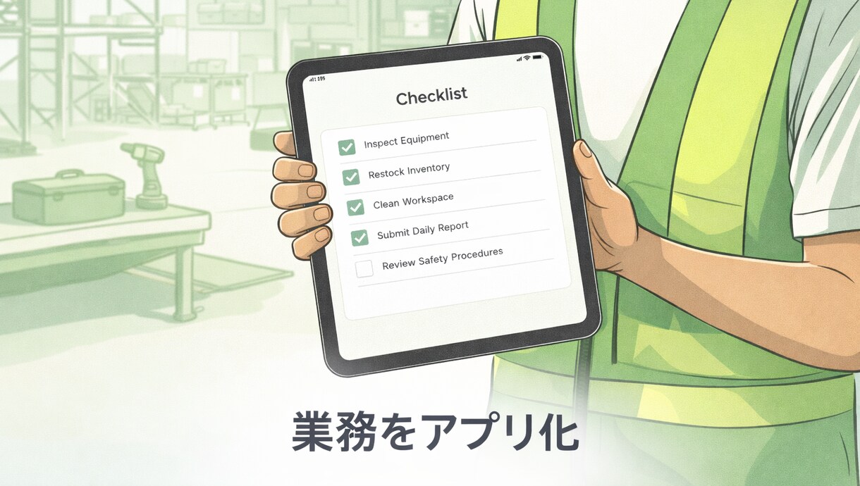 紙やExcel業務をiPadアプリ化しますます 現場の入力作業をラクに。中小企業向けiPad業務アプリ イメージ1