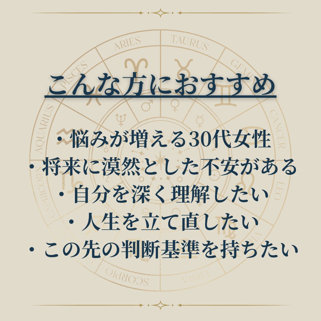 西洋占星術｜星が示す人生の道しるべを読み解きます あなたの本質と人生の流れを約20,000字で読み解きます イメージ4