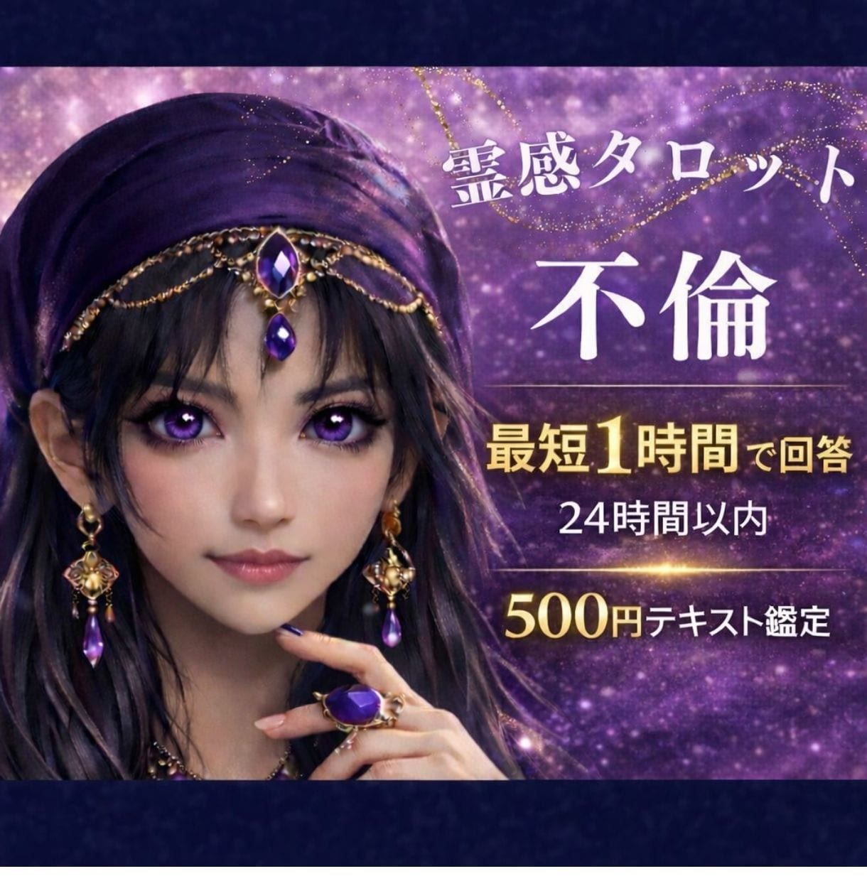 霊感占い【不倫｜相手の気持ち】霊感霊視で視ます 即納24h以内テキスト恋愛鑑定★タロット★アプリ・将来の進展 イメージ1