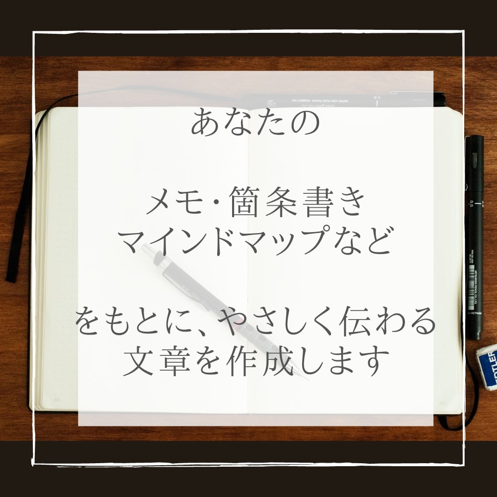 最短納期3日以内★メモ→伝わる文章へ進化させます 「文章作成のことを考えたくない！」というあなたを救います！ イメージ3