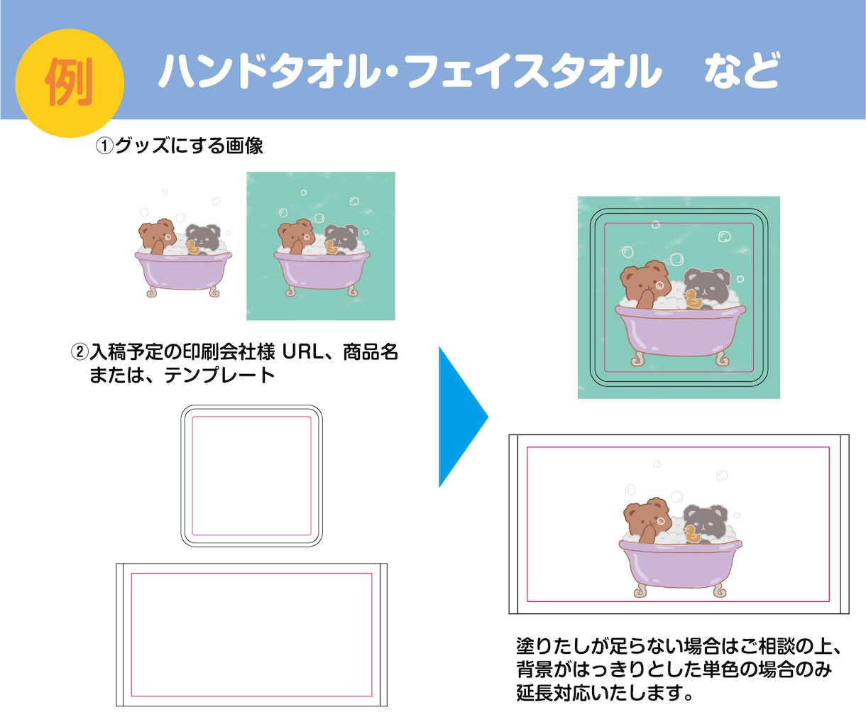 画像が決まっているグッズの入稿データ作成します Tシャツ・トートバッグ・缶バッジ・うちわ・タオルなど イメージ7