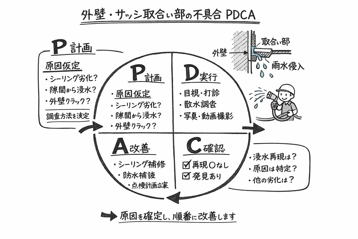 雨漏り、外壁不具合図解|報告書・説明資料作成します サッシ周りの漏水、外壁不具合の原因を整理必要資料の作成 イメージ10