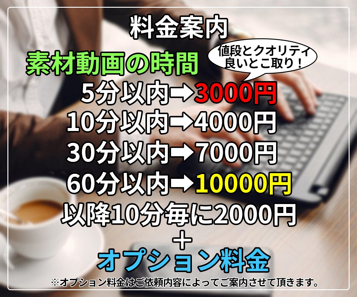 素材動画の尺にとらわれず低価格で承ります YouTube、旅行や記念日など思い出が多くても大丈夫！ イメージ2