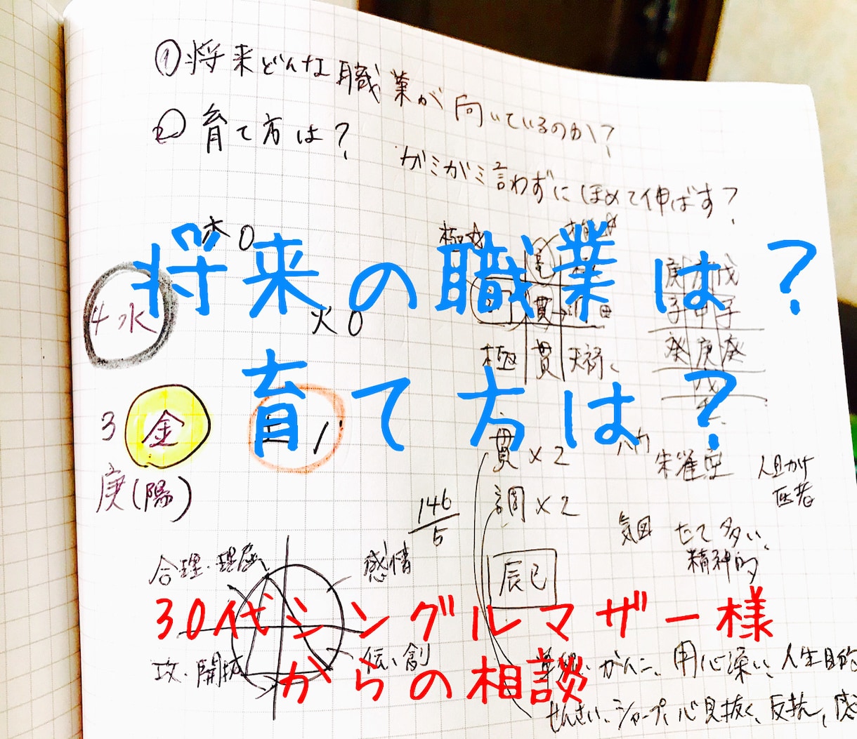 相性占い、未来を分ける子育て占いをします シンママ、独身女性の味方♪悩みをスッキリ解決します！ イメージ2