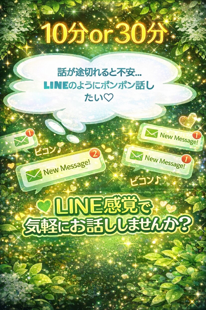 短時間しっかり寄り添います ちょっと聞いて！お話聞いて！お返事が早くほしい❤ イメージ1