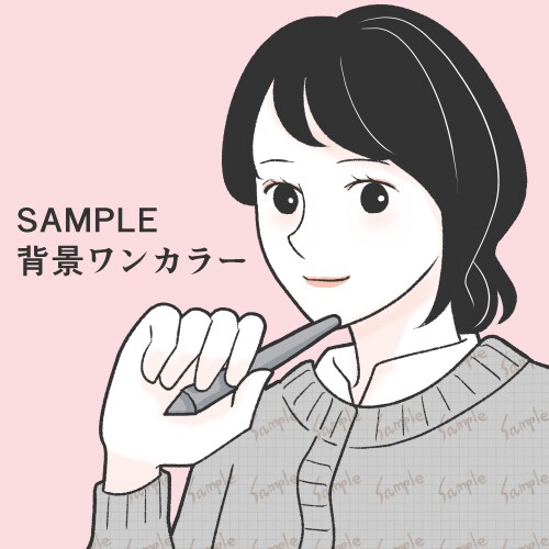 ポーズ自由!バストアップのイラストを描きます アイコンにも。シンプルで清潔感ある絵柄です。商用OK。 イメージ5