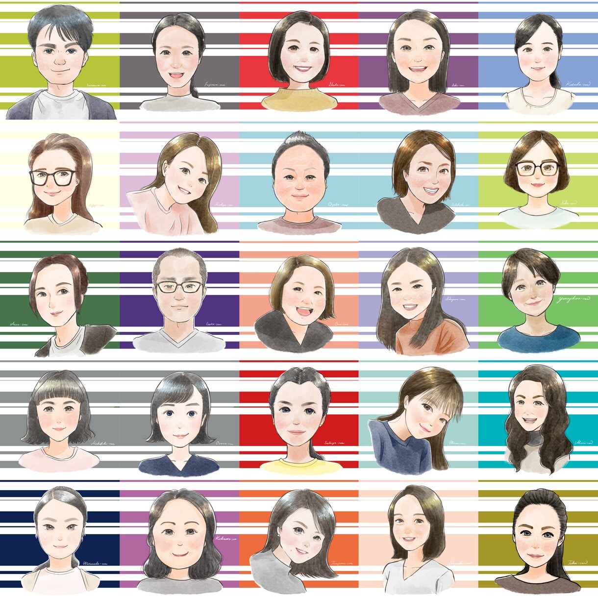 綺麗め繊細タッチで似顔絵描きます 老若男女、魅力を引き出します。アイコンやギフトにも◎ イメージ2