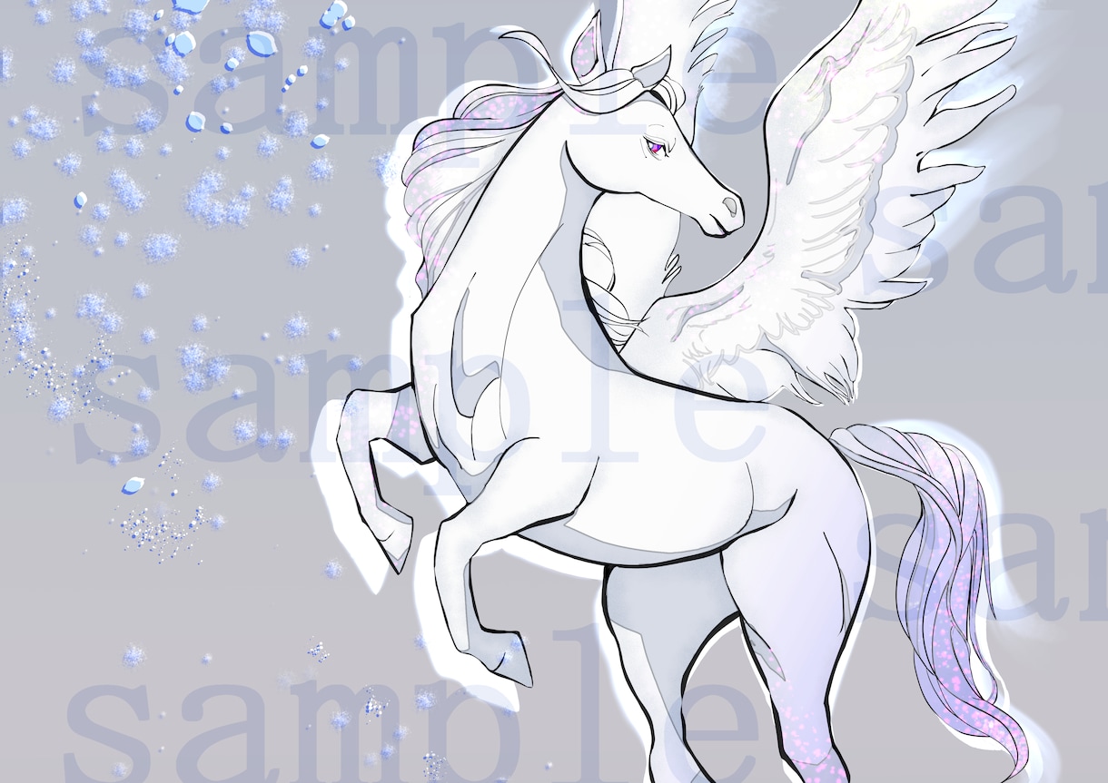 綺麗でカッコいい馬を描きます 馬がお好きな方、お店のチラシやアイコンにも！ イメージ1