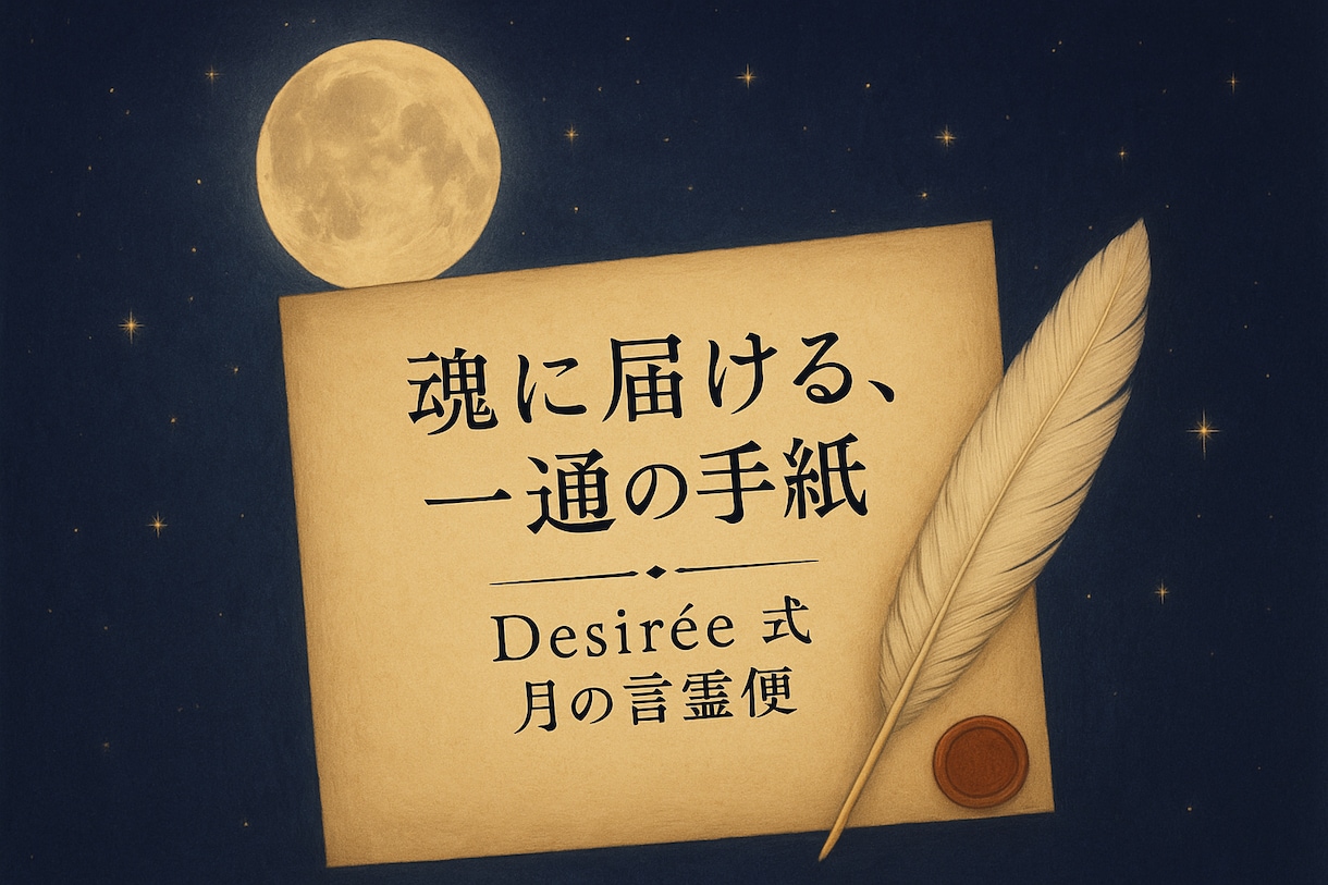 魂に届ける一通の手紙を贈ります 「Desirée式｜月の言霊便（ことだまびん）」 イメージ1