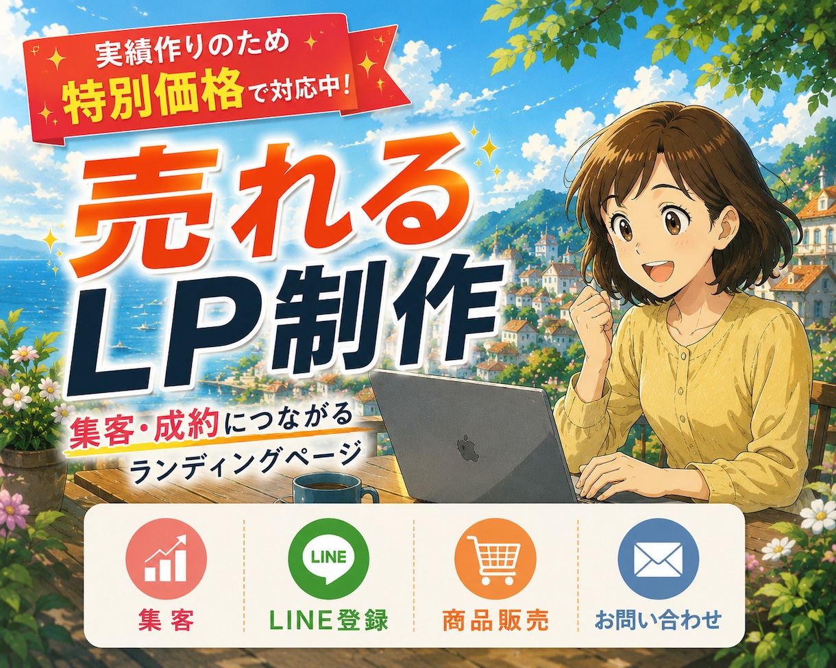集客・成約につながるLPを制作します 伝わる構成で成果につながるLP制作 イメージ1