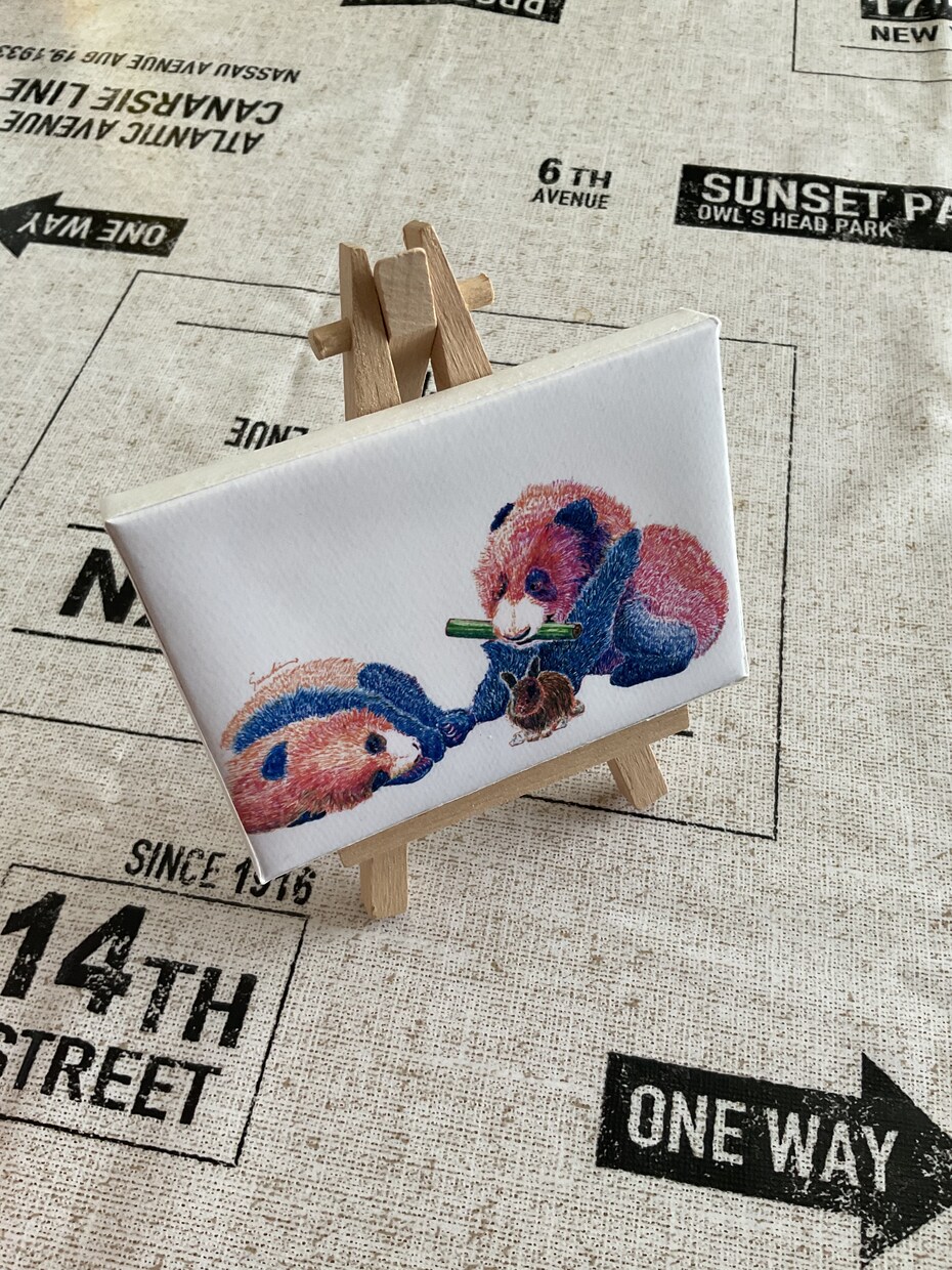飼われてるペットの絵をペン画で描かせていただきます ペットをミニ画にして販売いたします！【⠀サイズ変更可能 】 イメージ10