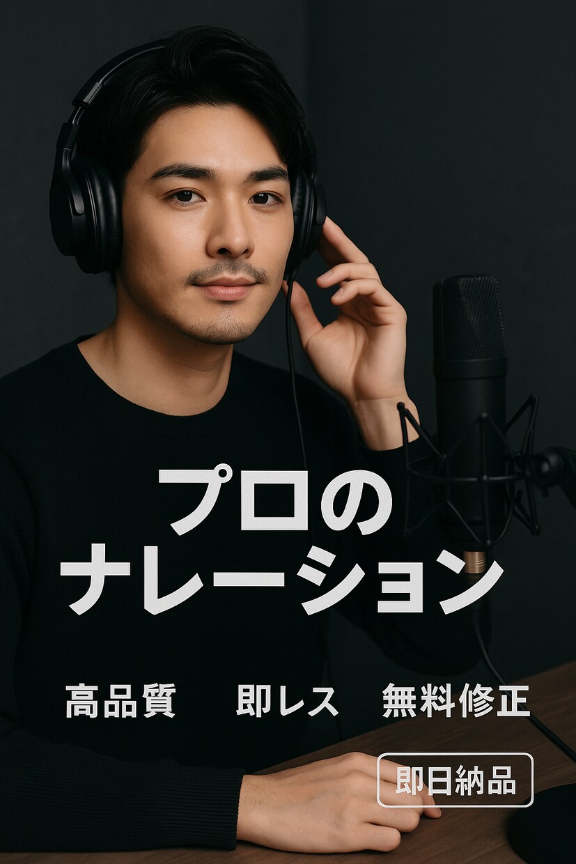 即日◎1文字1円で”最適な声”お届けします 【ノイズ除去無料】【多岐ジャンル対応】 イメージ1