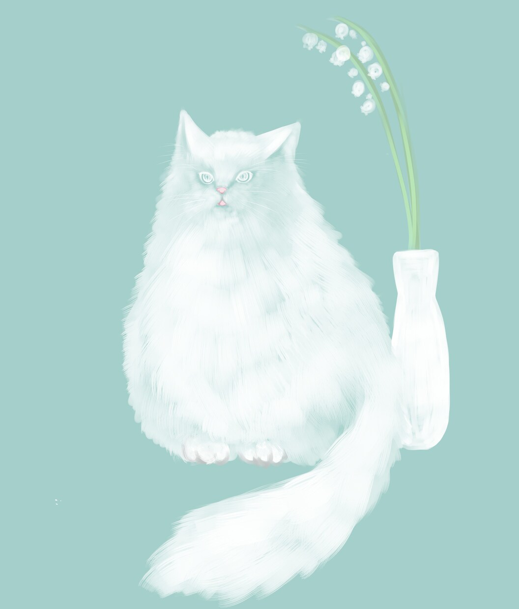 ペットの似顔絵、お好みのイラスト描きます 花と猫のマッチしたイラストはいかがですか？ イメージ2