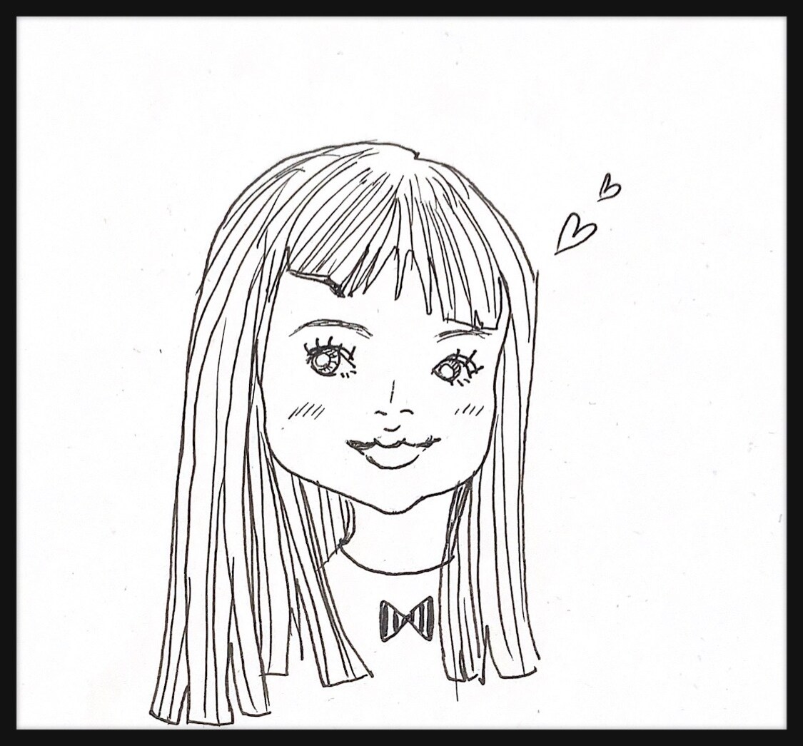 白黒子供達の絵描きます 家族のシンプルラフスケッチの絵を飾りませんか？ イメージ6