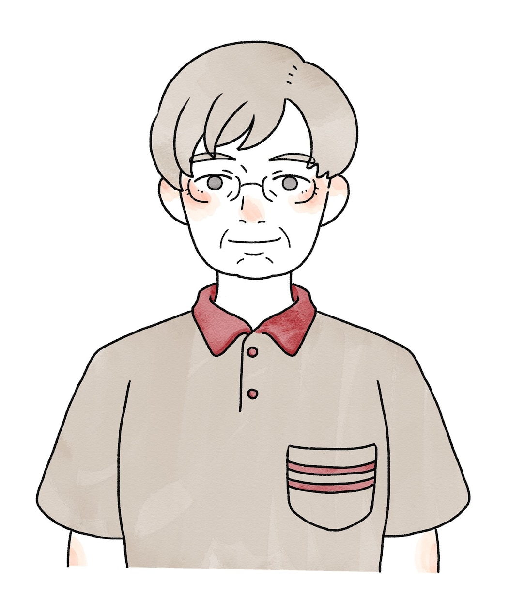 爽やかであたたかな似顔絵を描きます 水彩風、シンプルでお洒落なイラスト イメージ2