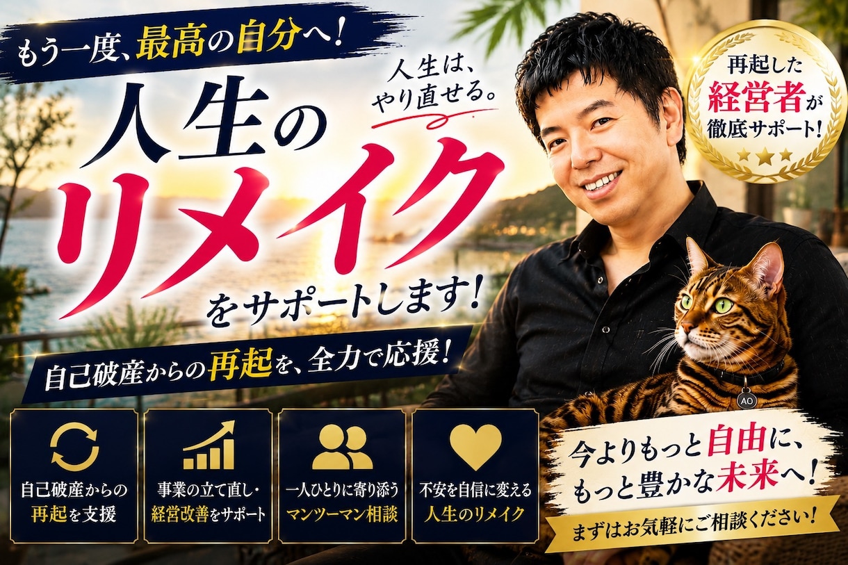 自己破産から復活した経営者が悩みを一緒に考えます 負債1.6億から復活した実体験だからこそ伝えられることがある イメージ6