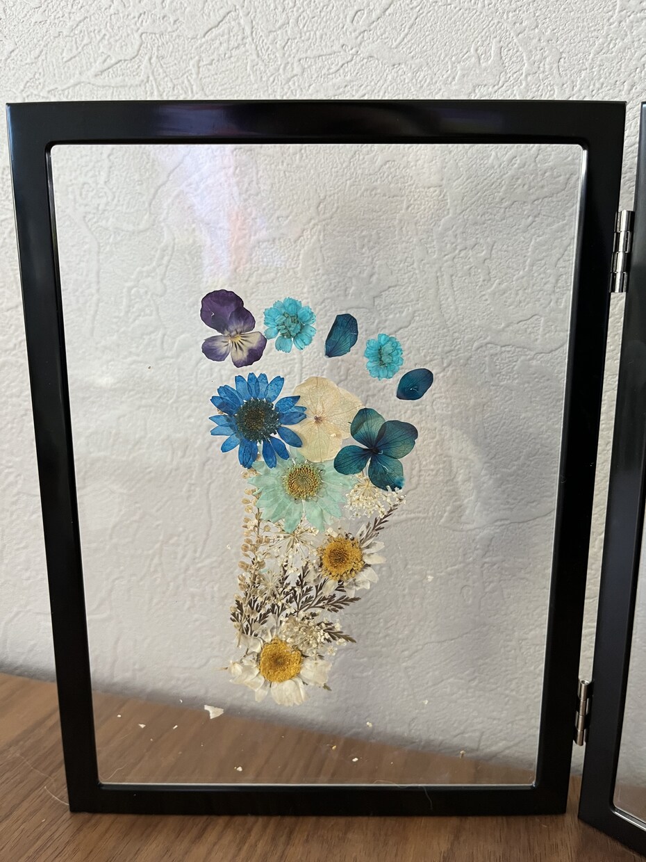 本物の押花使用！手形足形をフラワーアートで作ります 形どりは不要！写真されあればok✦ฺ イメージ4