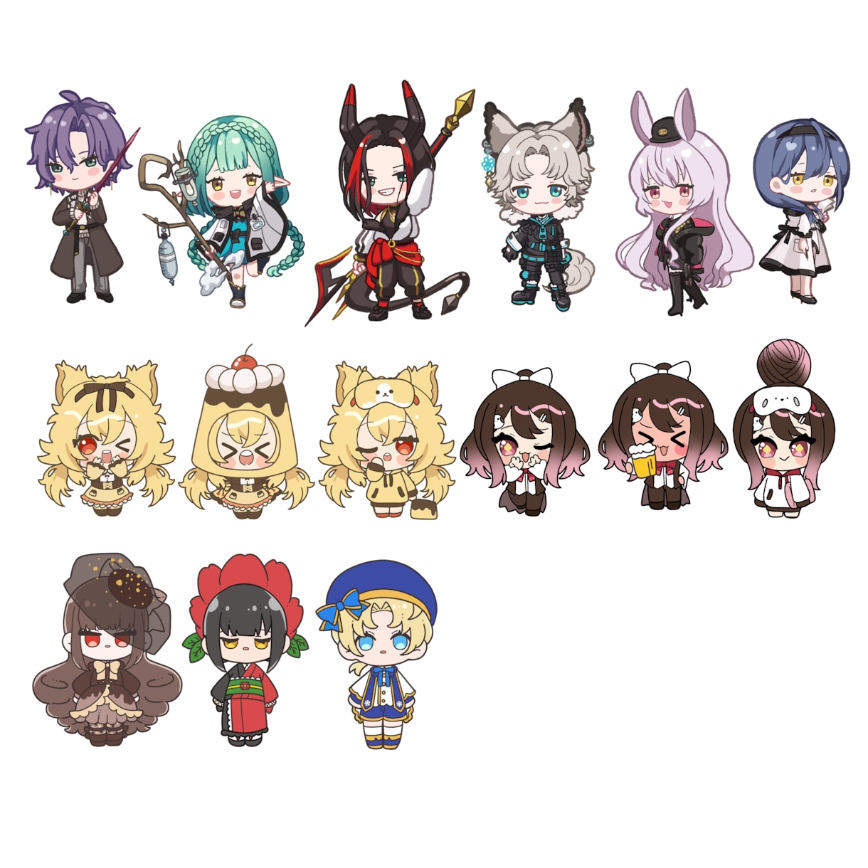 デフォルメイラスト作成します 配信活動にも！かわいいミニキャラ！ イメージ1