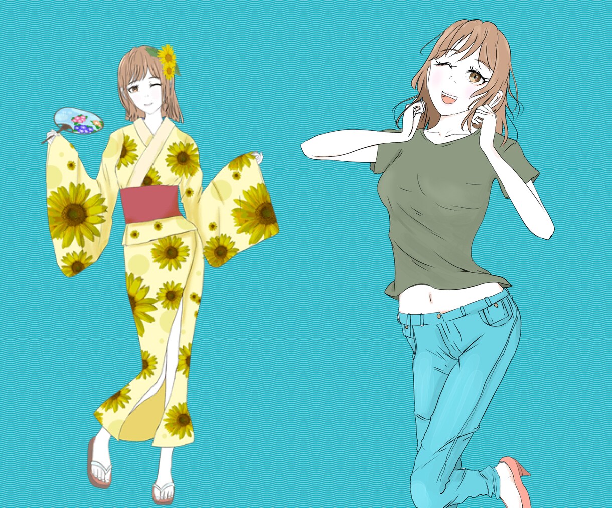 写真を元にふんわりおしゃれな水彩風アイコン作ります やわらかいラフなタッチの特別なアイコンはいかがですか イメージ5