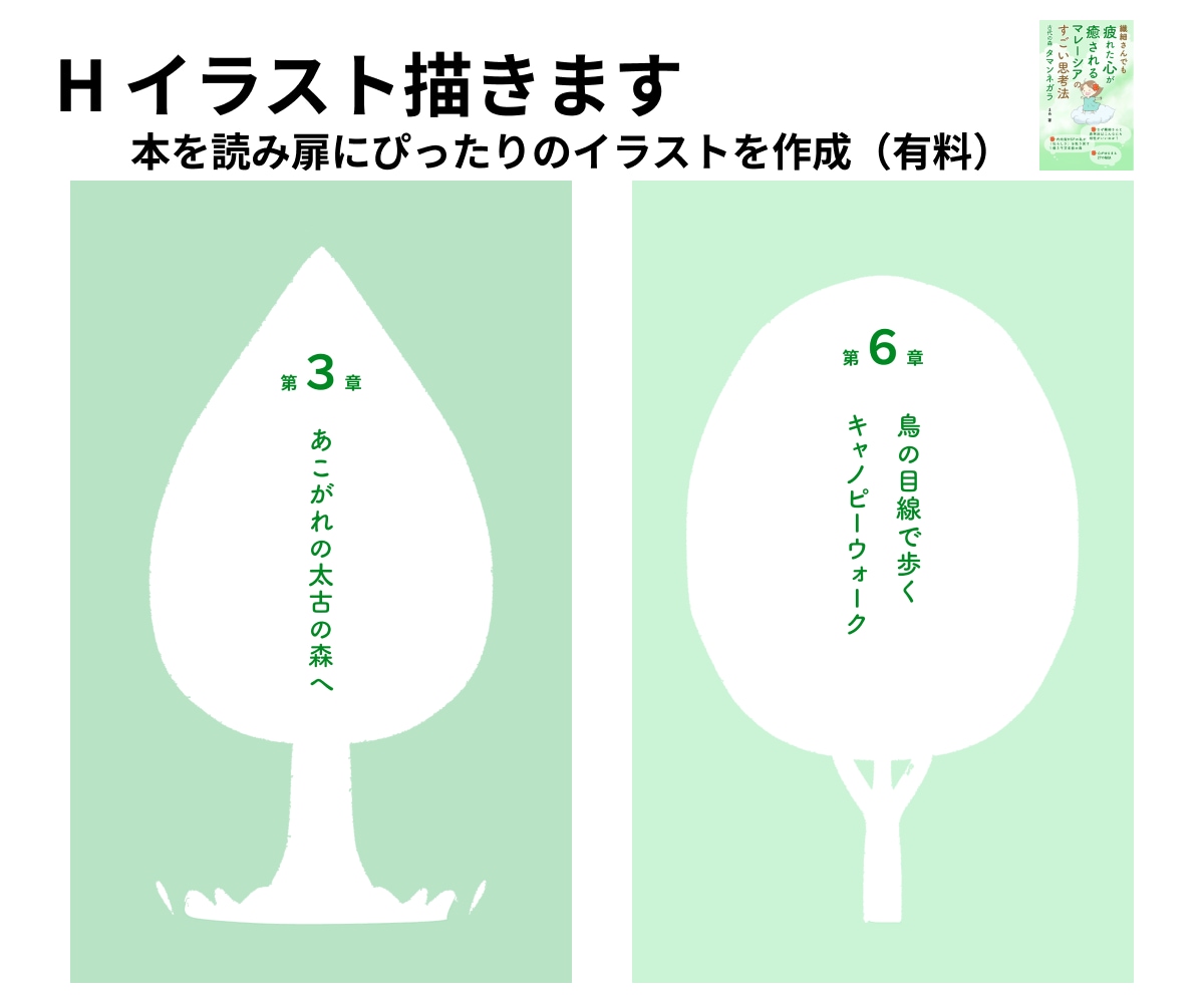 電子書籍の中のオリジナルでステキな中扉を作ります 書籍の表紙に合わせた章扉を色やデザインで個性を出しませんか？ イメージ9