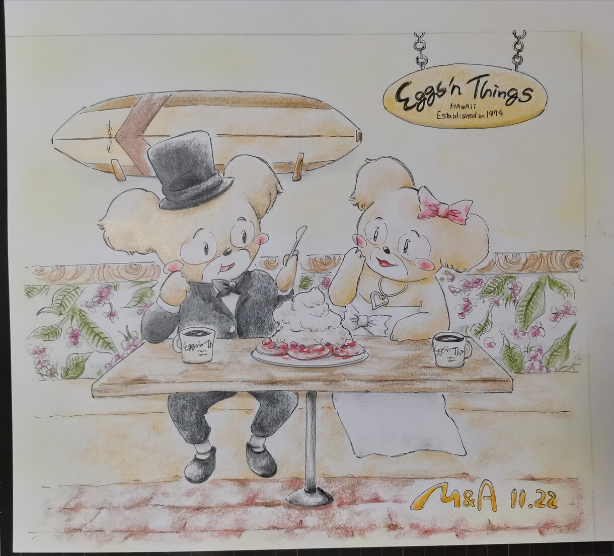 手描きでジブリ風の絵柄でイラスト描きます SNSアイコンや誕生日·記念日に世界で１枚の手描きイラストを イメージ5