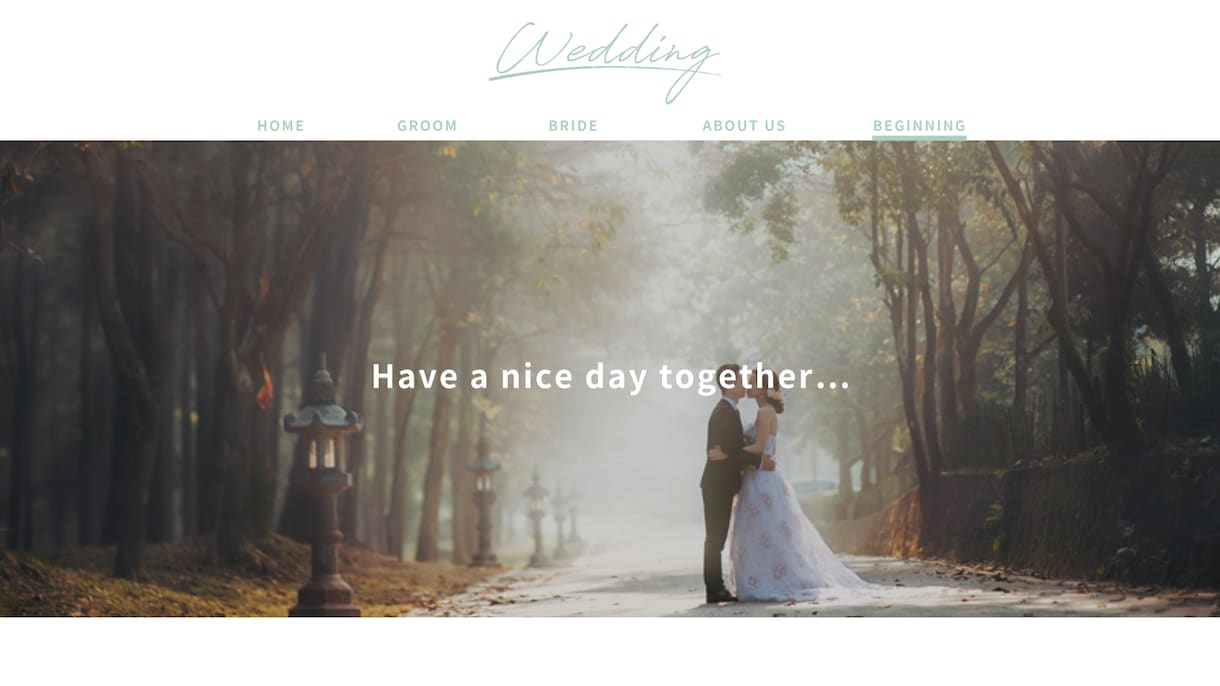 結婚式のおしゃれなオープニング映像を作ります WEBサイト風デザインのオシャレなオープニングムービー イメージ3