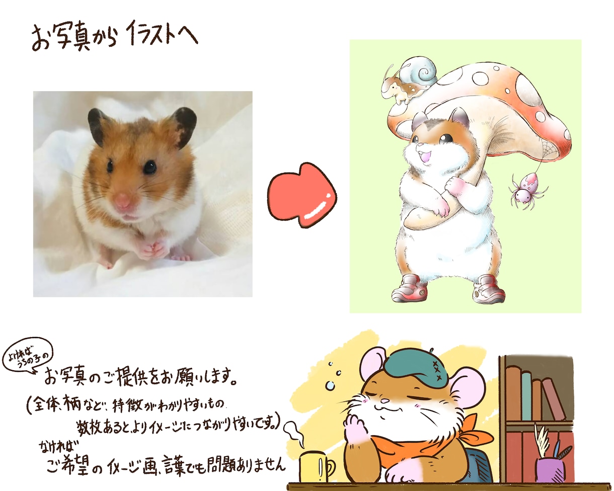絵本のようなうちの子たち！イラストをお描きます 〜優しい絵本のようなうちの子イラスト〜 イメージ5