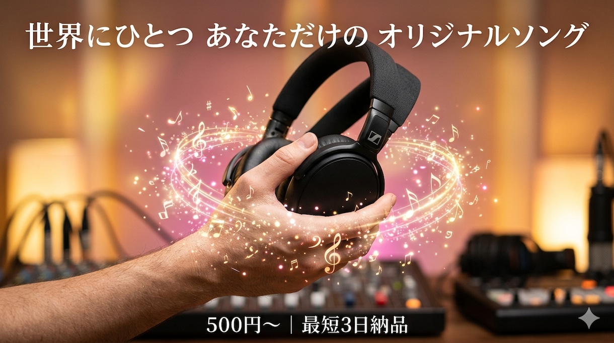 副業の起業家マインドを刺激するAI楽曲作ります あなたの目標売上や事業名を歌詞に｜最短3日納品 イメージ1