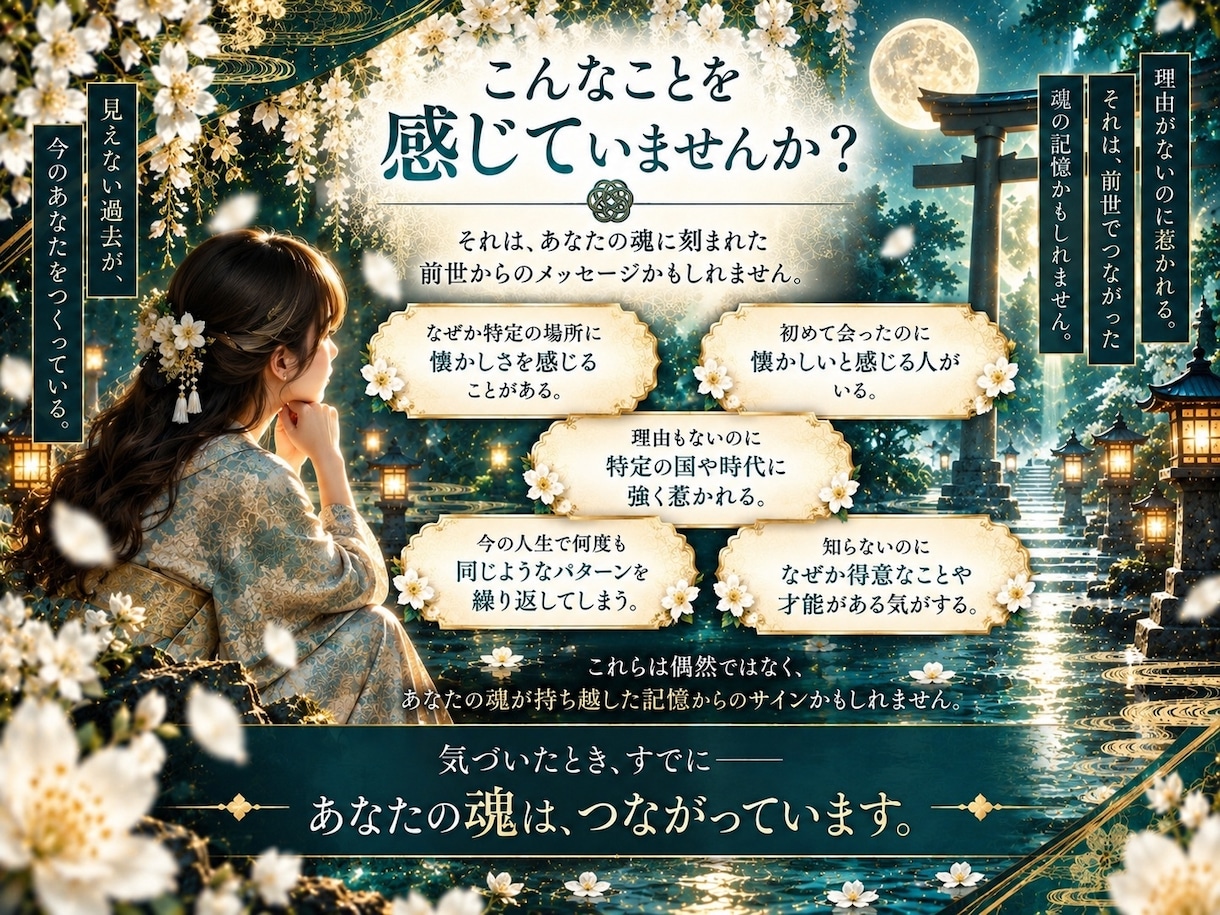 あなたの前世・魂の記憶を深く霊視します 過去世の姿・ご縁｜今世への影響まで紐解く イメージ2
