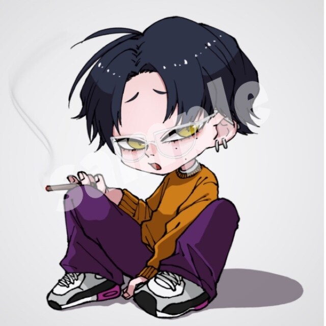 SNS等使える映えるミニキャラアイコンお描きします SNS等のアイコンにぴったりな映えるアイコンをお描きします。 イメージ2