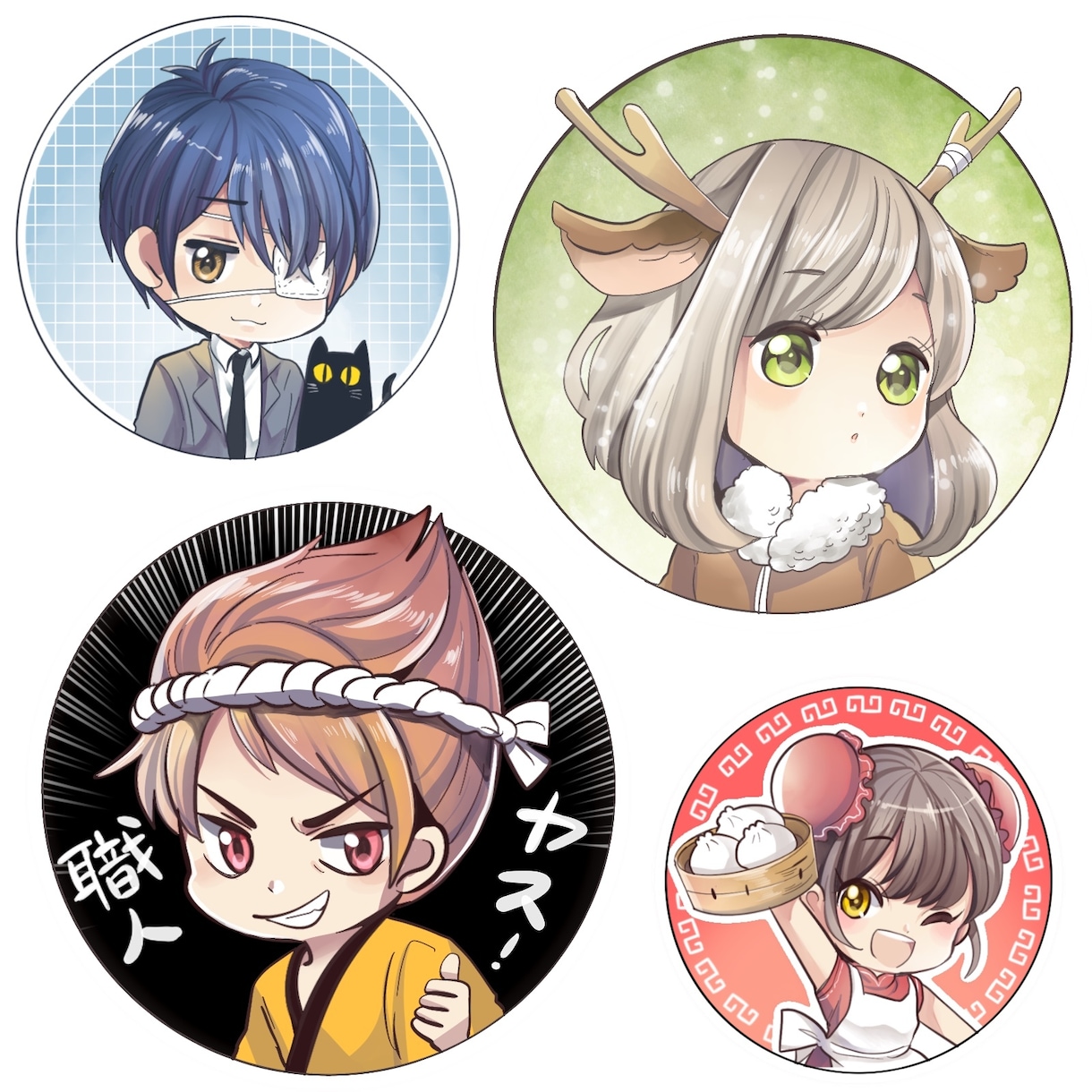 最短3日！かわいいデフォルメミニキャラを描きます 商用利用可！BL/夢絵/カプ絵OK!アイコンや立ち絵にぜひ！ イメージ2