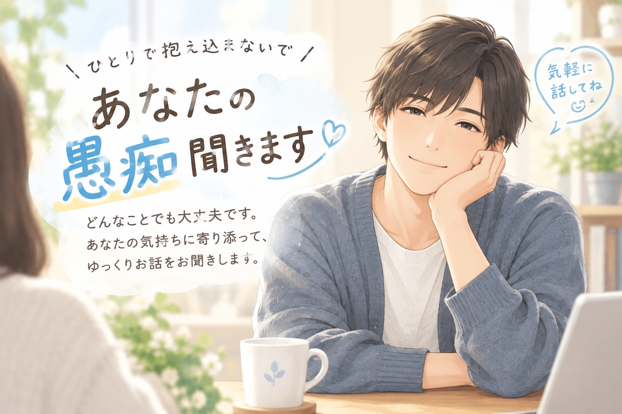 行動心理士が日頃のストレスを聞きます どんな些細な愚痴やストレスでも聞きます イメージ1