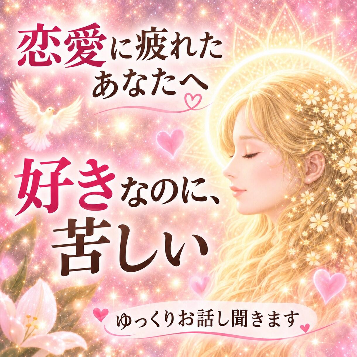 恋愛のお悩みお聞きします ひとりで悩まないで　好きなのに苦しい…どうしたらいいの… イメージ2