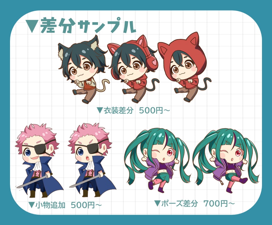 先着10件お値下げ中！ミニキャライラスト描きます グッズ・スタンプ・アイコン等可愛いデフォルメイラスト描きます イメージ5