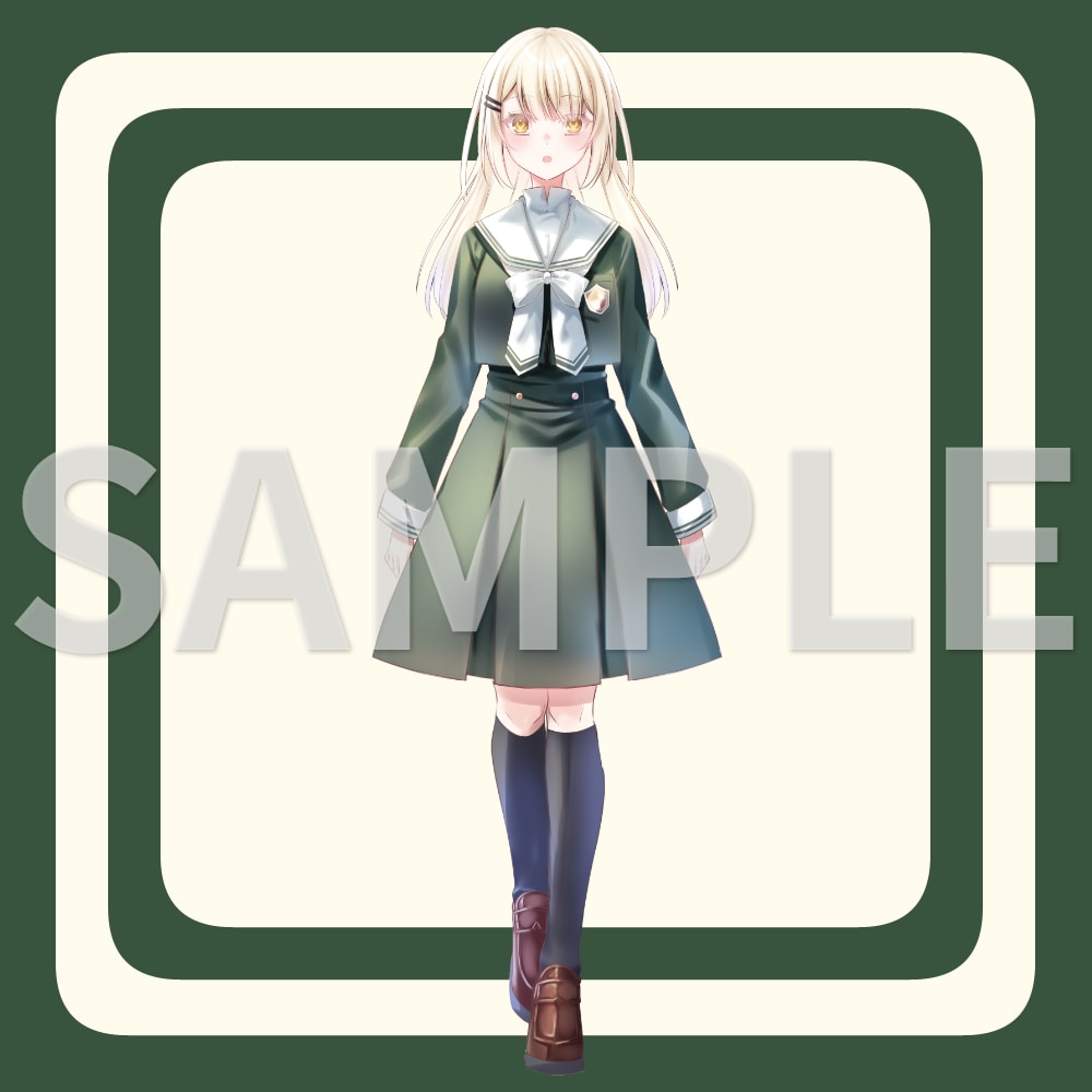 表情パーツ分け済制服お嬢様の立ち絵を販売します パーツを組み合わせて自由に表情差分を作れます イメージ5