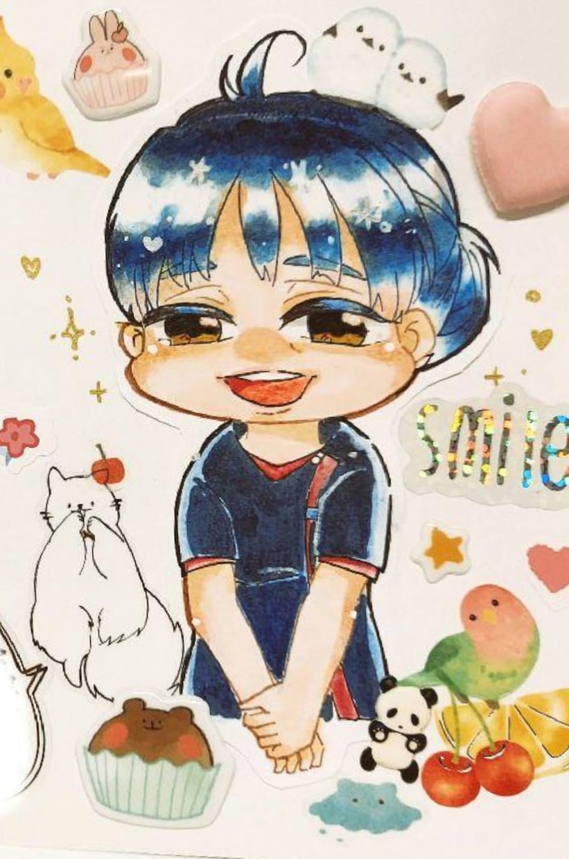 シールでアクセント！【感謝・送別】小色紙描きます 大切な人への感謝をこめて、色紙をプレゼントしてみませんか？ イメージ3
