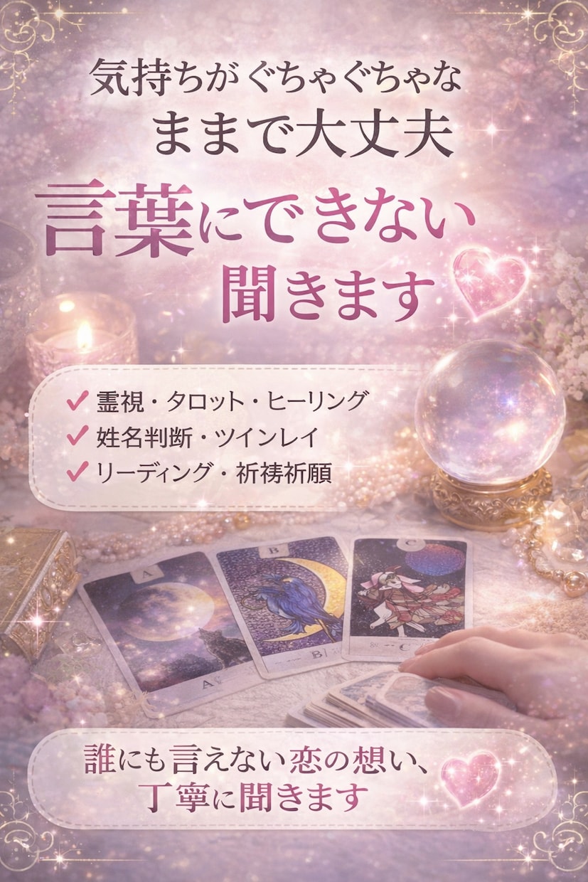 彼の本音・恋の行方をあなた目線で丁寧に読み解きます ひとりで不安になる恋に、そっと答えを置いていきます イメージ2