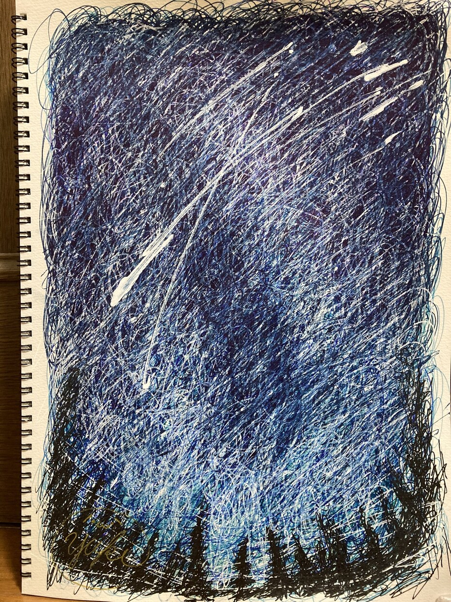 幻想的な世界を手描きのボールペンイラストにします あなたの創造する世界を一枚のイラストにしてみませんか？ イメージ4