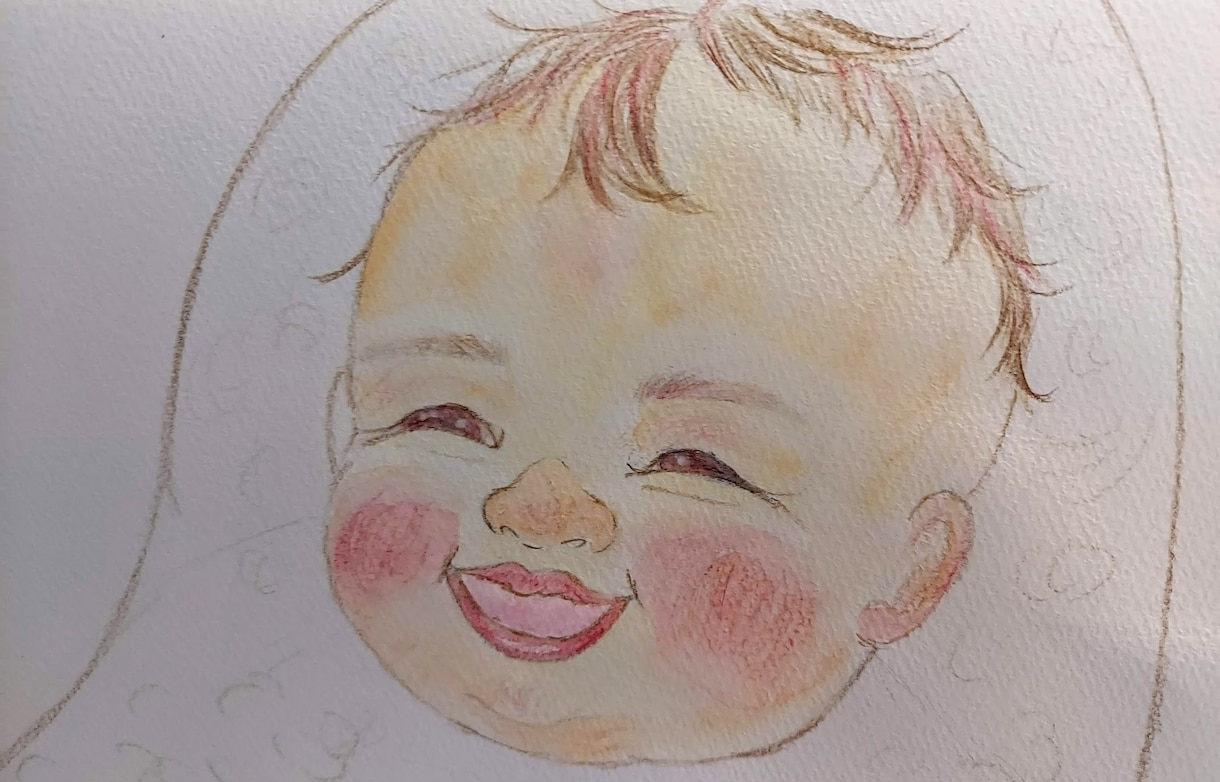 赤ちゃん、子どもの絵画作成します 可愛い思い出をご希望に合わせたイメージで絵画に閉じ込めます。 イメージ7