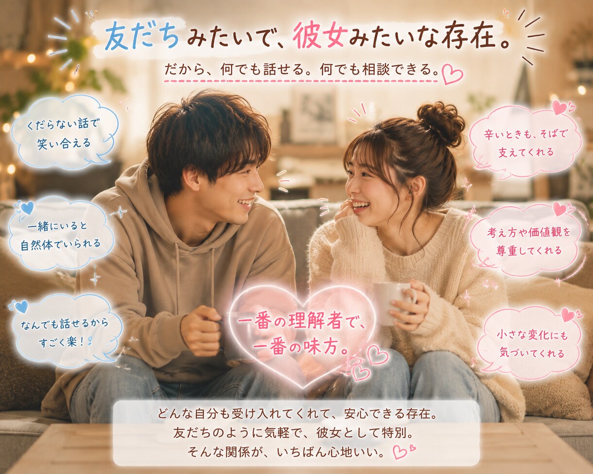 女友達や彼女みたいに、やさしくお話し聞きます 友だちには言えない話も気軽にどうぞ イメージ1