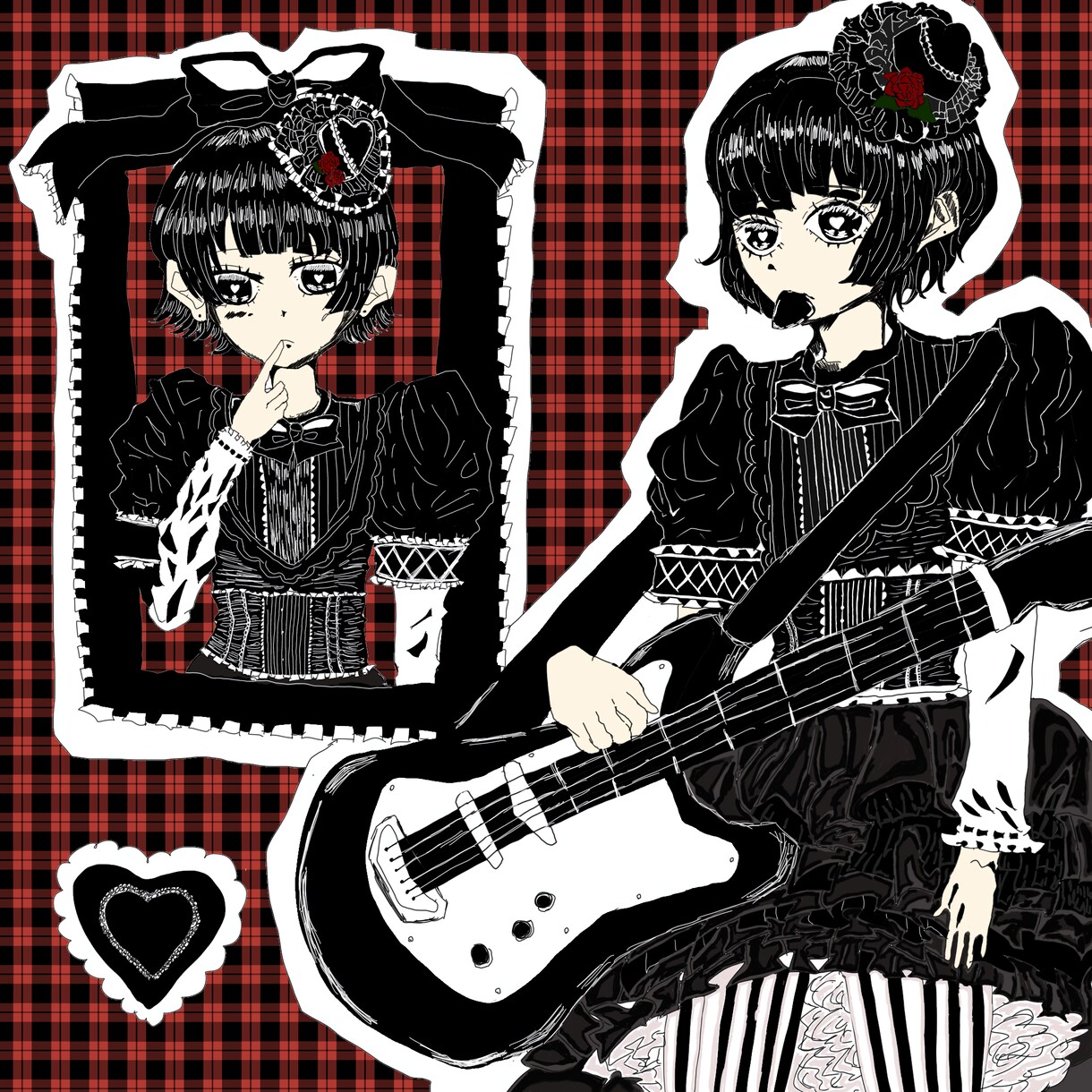 女の子の一枚絵描きます 主にゴシックロリータやロリータ、ゴスモチーフの女性 イメージ4
