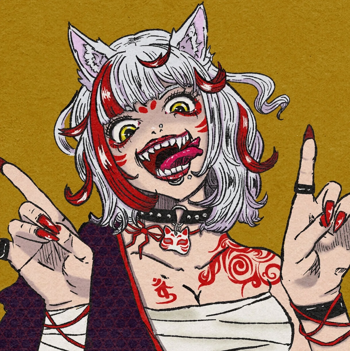 レトロでホラー！個性強めな奇妙なイラスト描きます レトロホラーコミックのような奇妙な世界へようこそ イメージ9