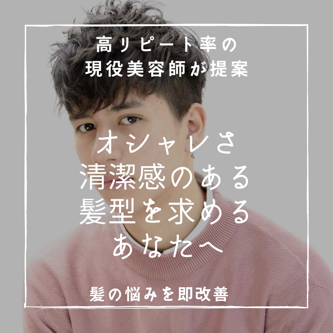 男性限定!現状分析と好感度UPな髪型提案します 似合う髪型、異性からモテる、好感度な清潔感、セット方法 イメージ1