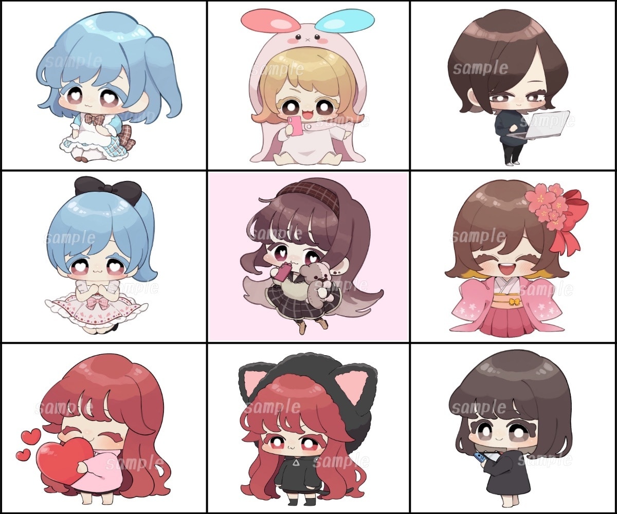 とても可愛いちびキャラ描きます ✩シンプルで可愛いデフォルメアイコン描きます✩ イメージ6